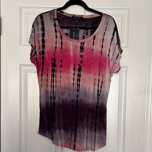 B.L.E.U. Pink and Black Gradient Short Sleeve Tee